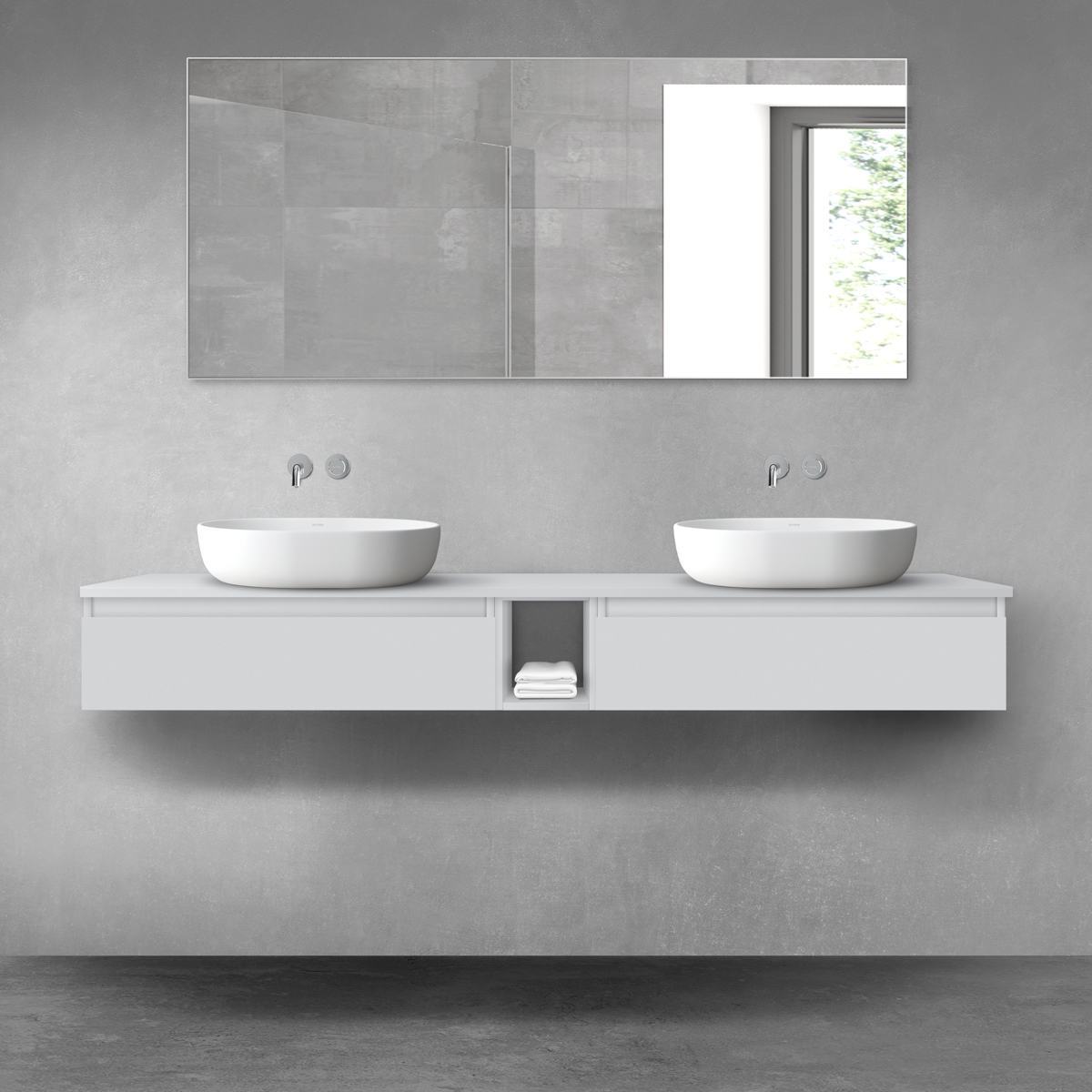 Set Kabinett Oltens Vernal 60010700, Naphtha-Arbeitsplatte Oltens Vernal 63009700, 60020700