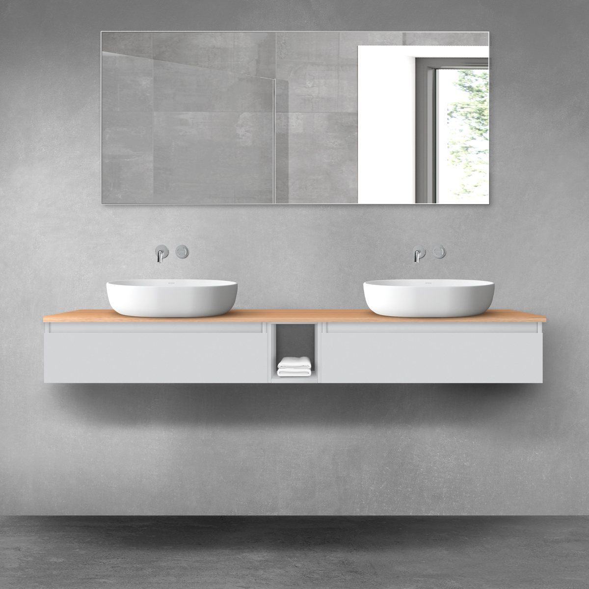 Set Kabinett Oltens Vernal 60010700, Naphtha-Arbeitsplatte Oltens Vernal 63009060, 60020700