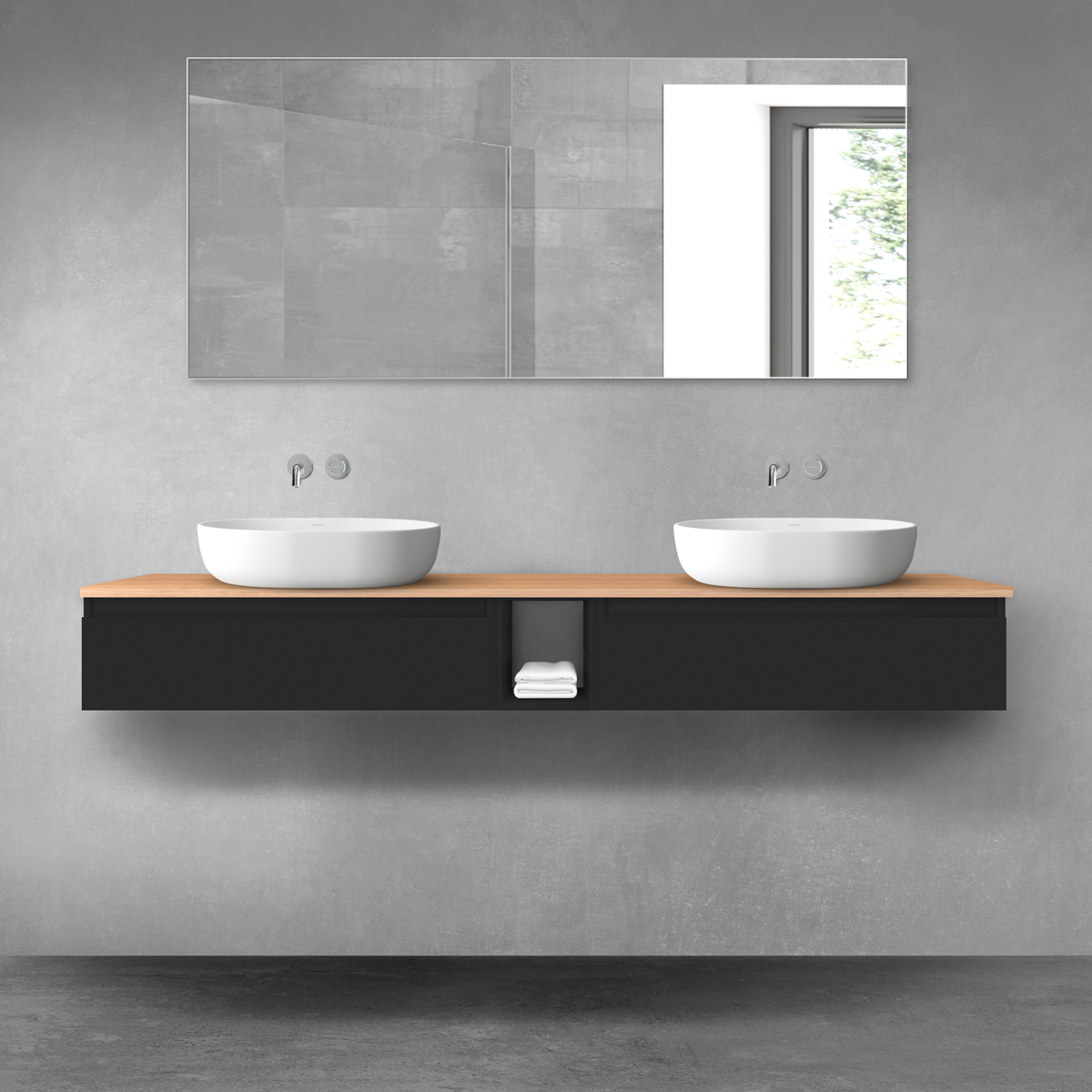 Set Kabinett Oltens Vernal 60010300, Naphtha-Arbeitsplatte Oltens Vernal 63009060, 60020300