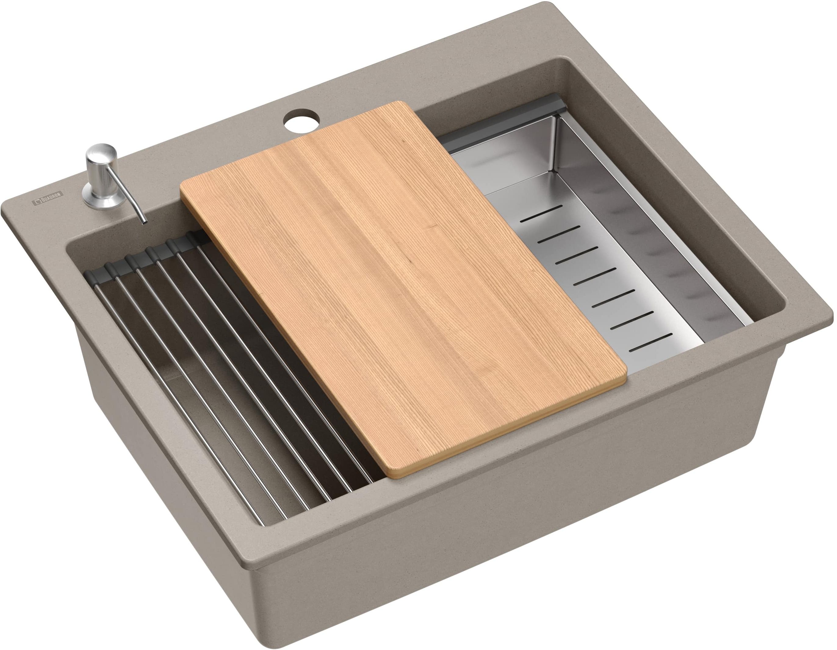 Quadron Kurt 110 GraniteQ-Spüle 59.5x50 cm beige HCQK5052ST