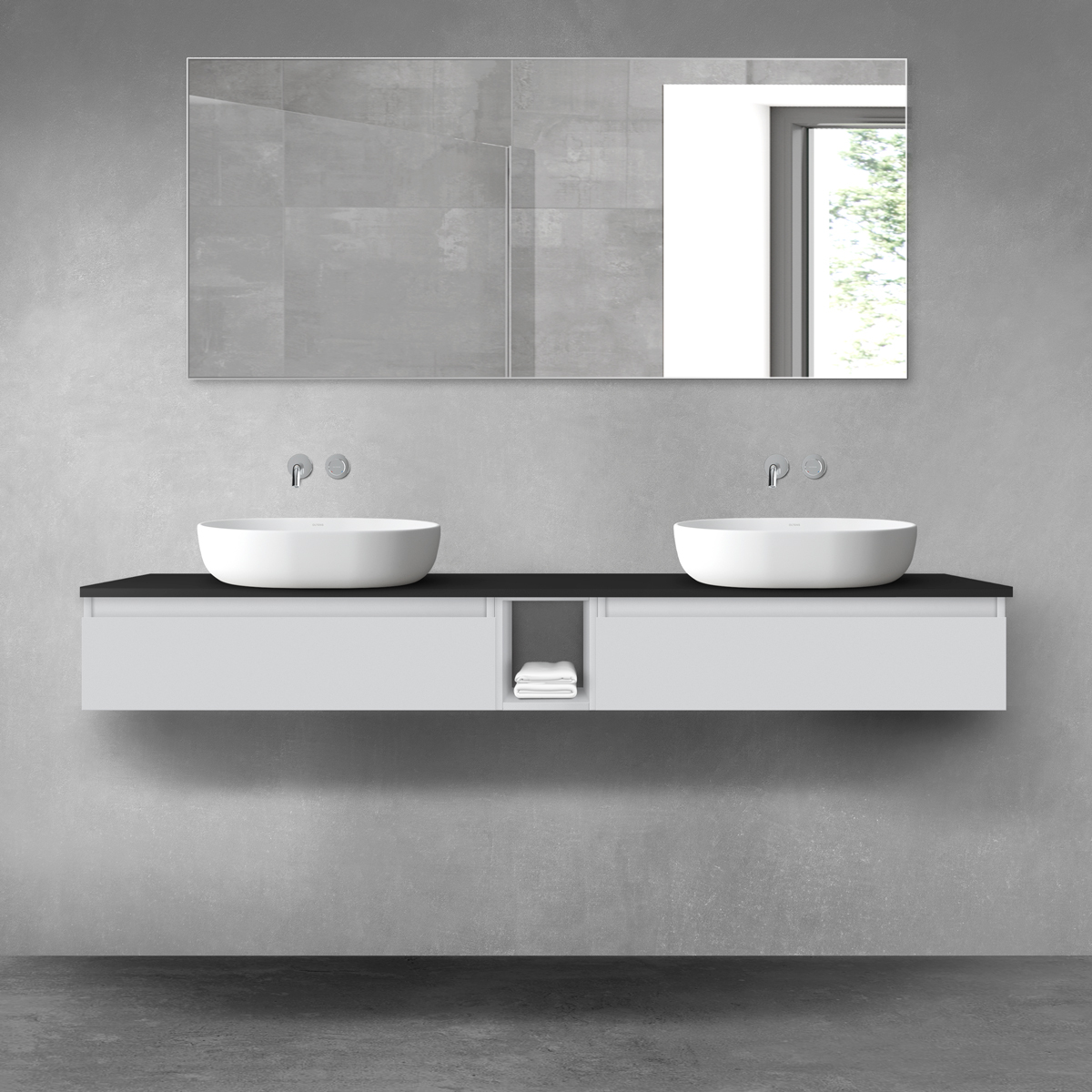 Set Kabinett Oltens Vernal 60010700, Naphtha-Arbeitsplatte Oltens Vernal 63009300, 60020700