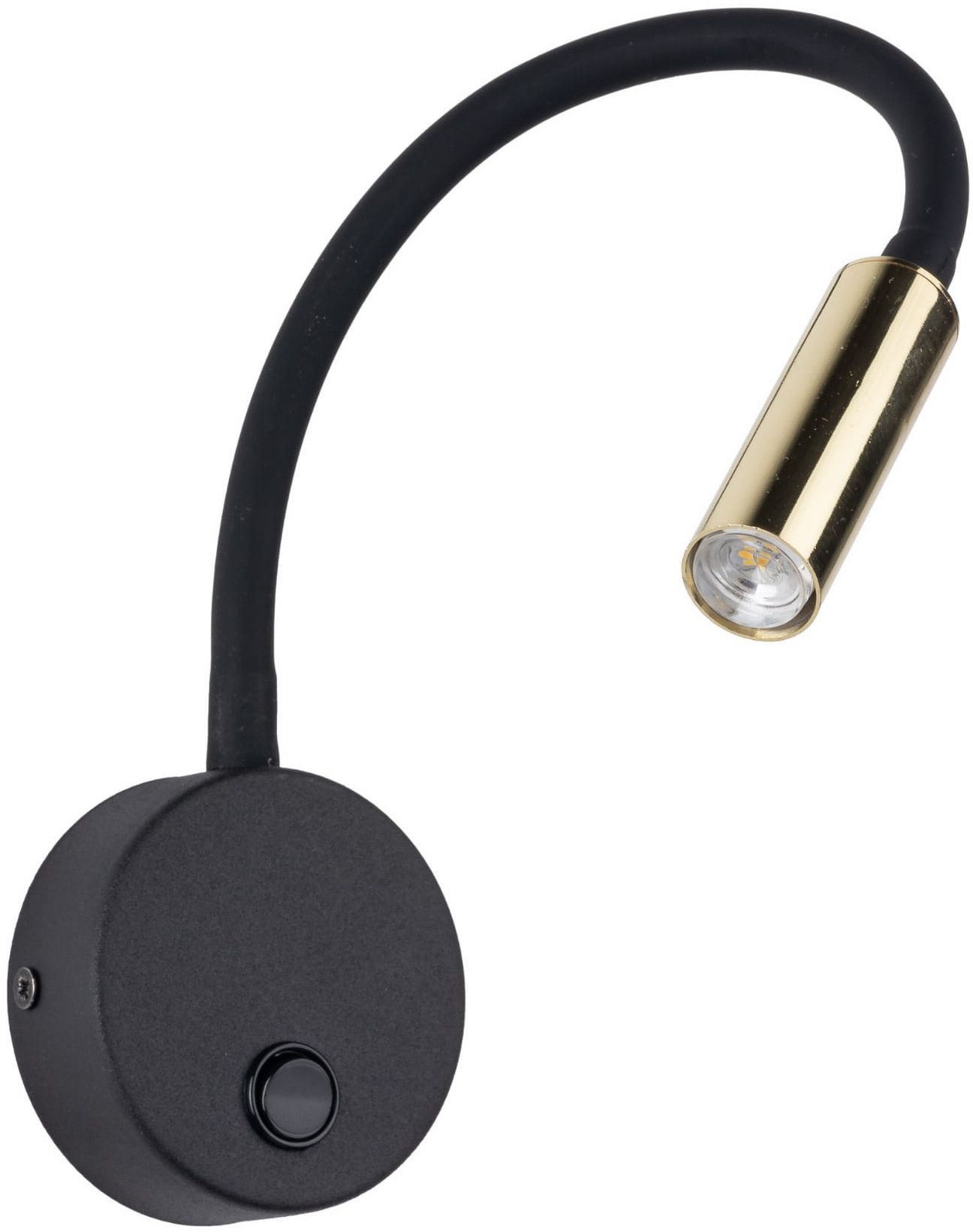TK Lighting Lagos Wandleuchte 1x6 W schwarz-gold 10039