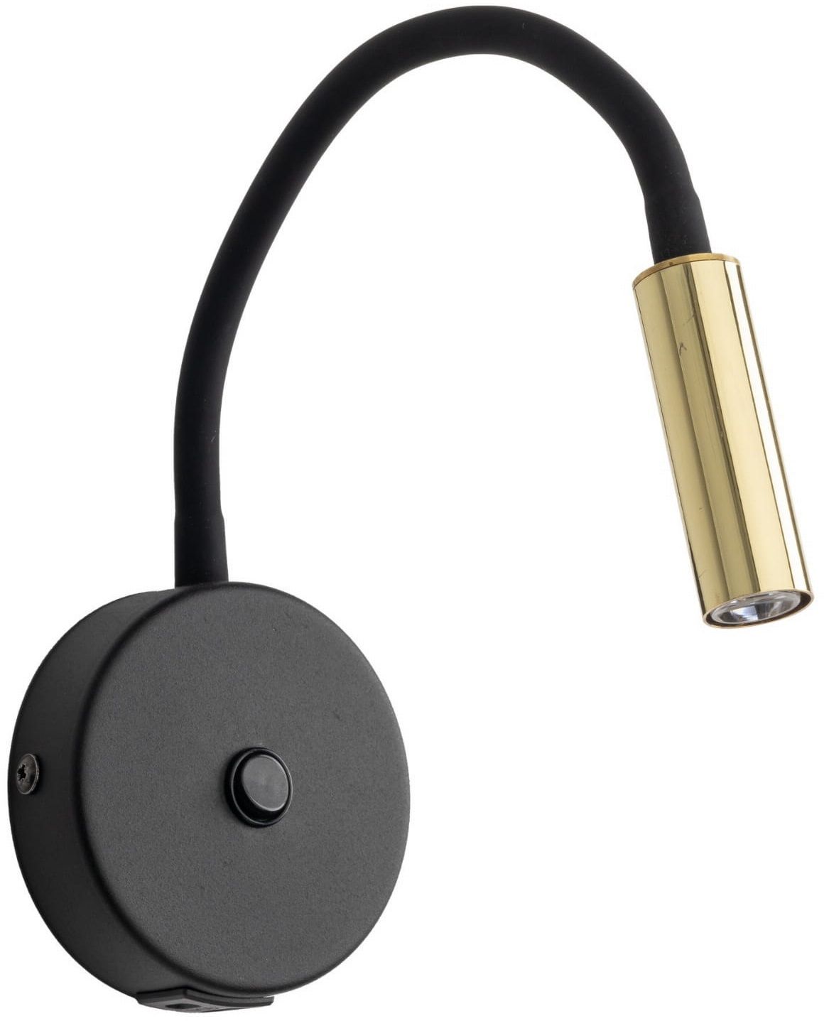 TK Lighting Lagos Wandleuchte 1x6 W schwarz-gold 10201