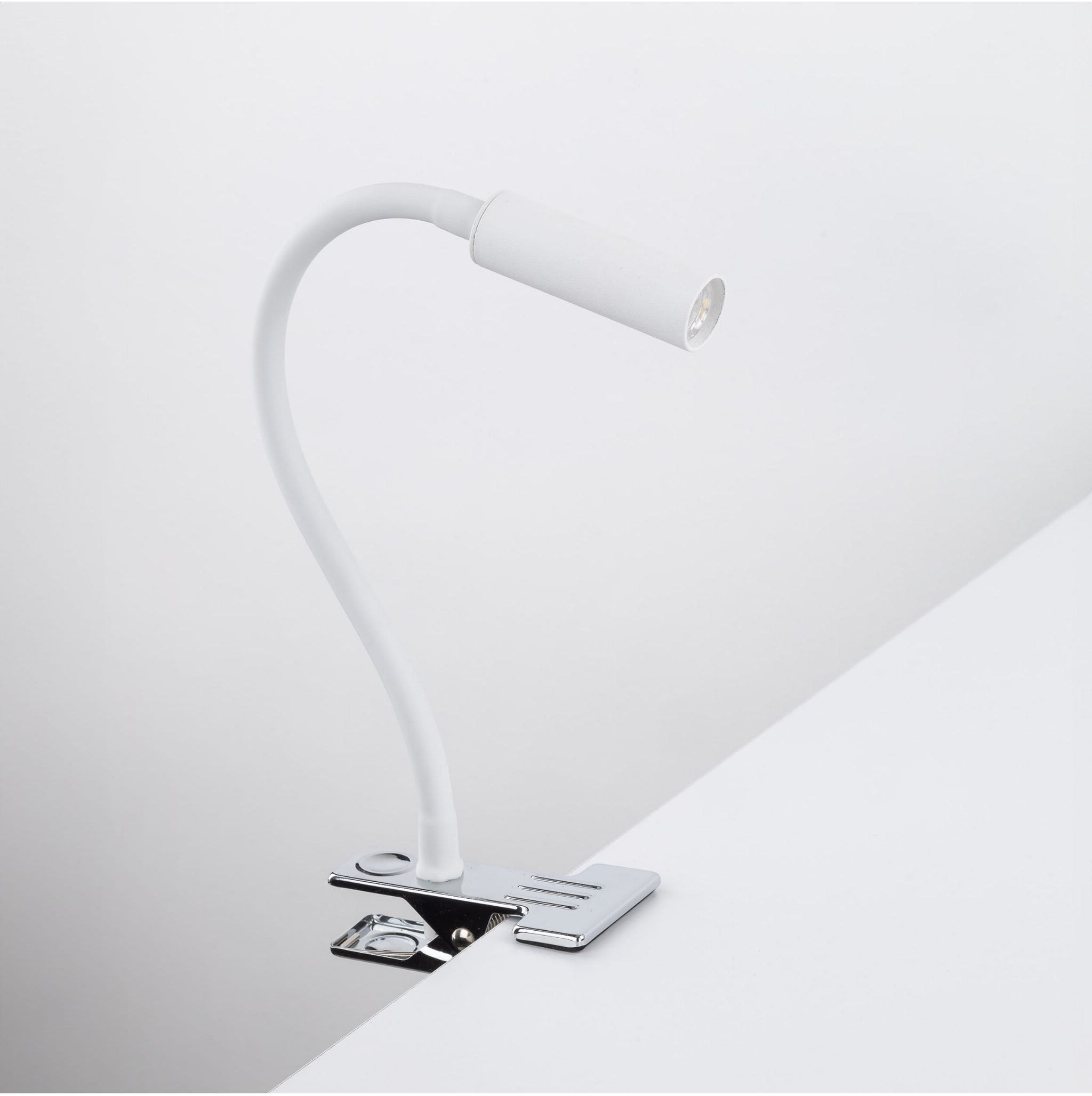 TK Lighting Lagos Tischlampe 1x6 W weiß-chrom 16024
