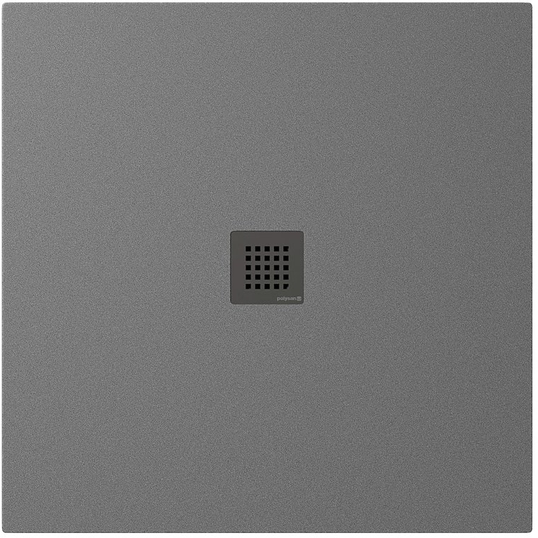 Polysan Treneca Quadratische Duschwanne 90x90 cm grau 84300.31
