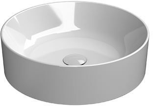 GSI Kube Waschbecken 45x45 cm rund Aufsatzwaschbecken weiß 942711