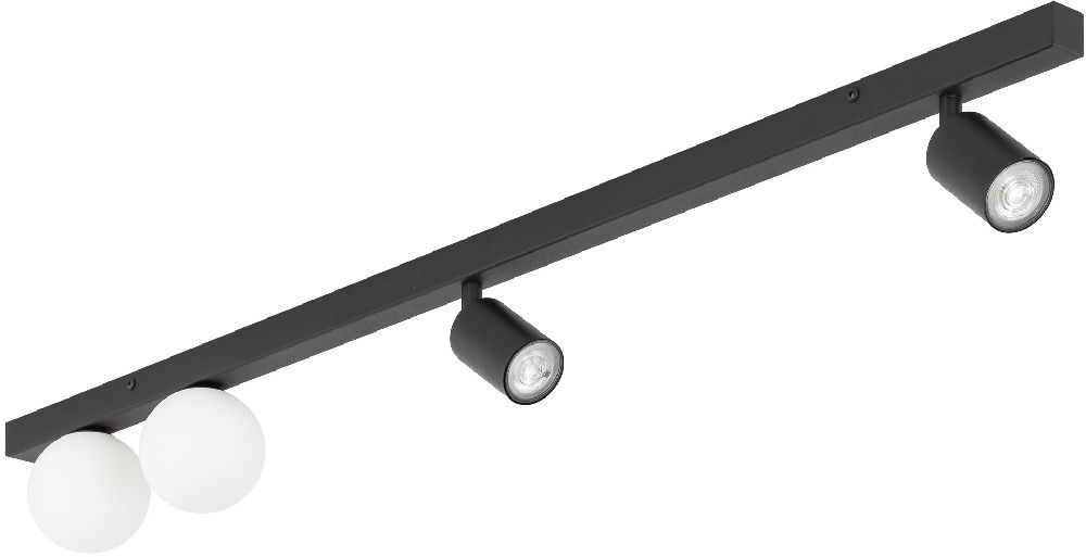TK Lighting Vox Deckenlampe 4x10 W schwarz 10002