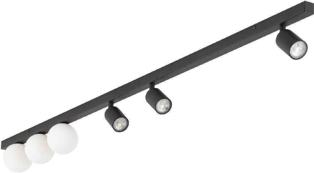 TK Lighting Vox Deckenlampe 6x10 W schwarz 10003