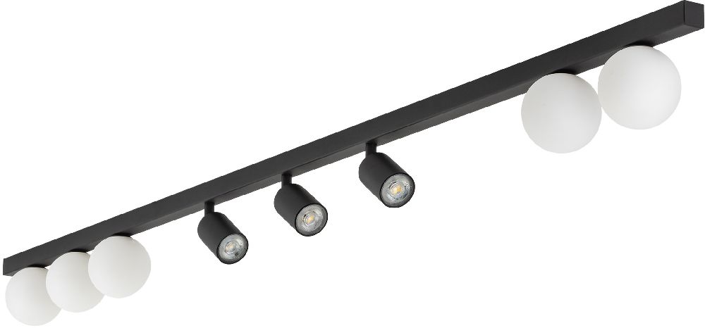 TK Lighting Vox Deckenlampe x10 W schwarz 10004