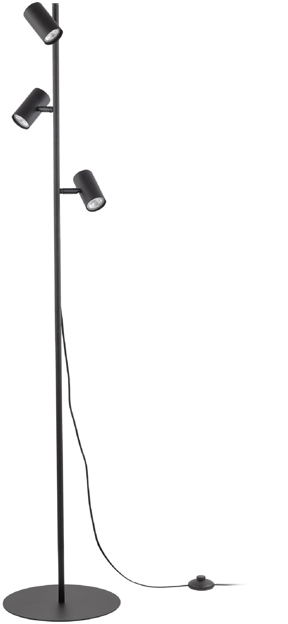 TK Lighting Top Stehlampe 3x10 W schwarz 16064