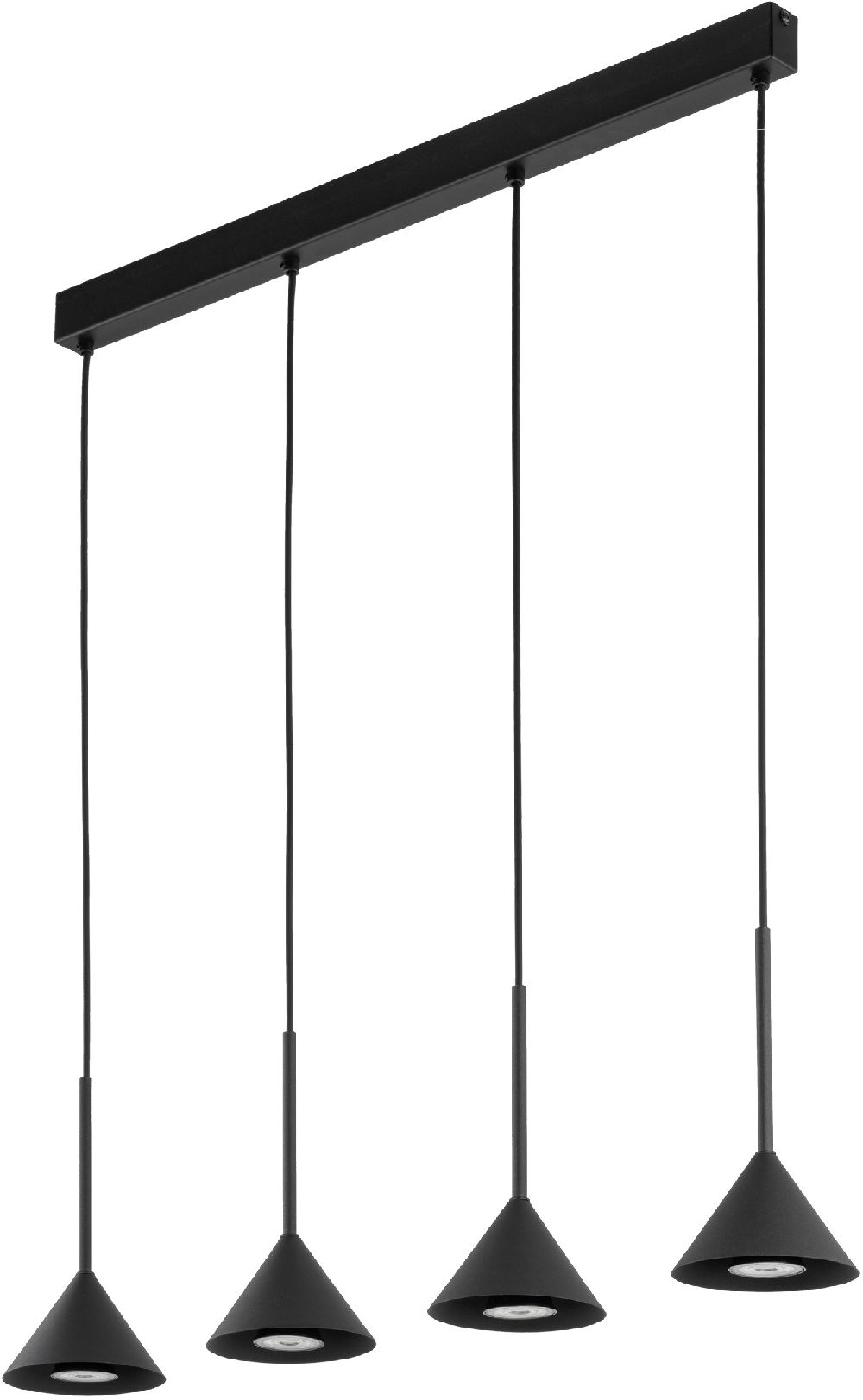 TK Lighting Cono Pendelleuchte 4x10 W schwarz 10305