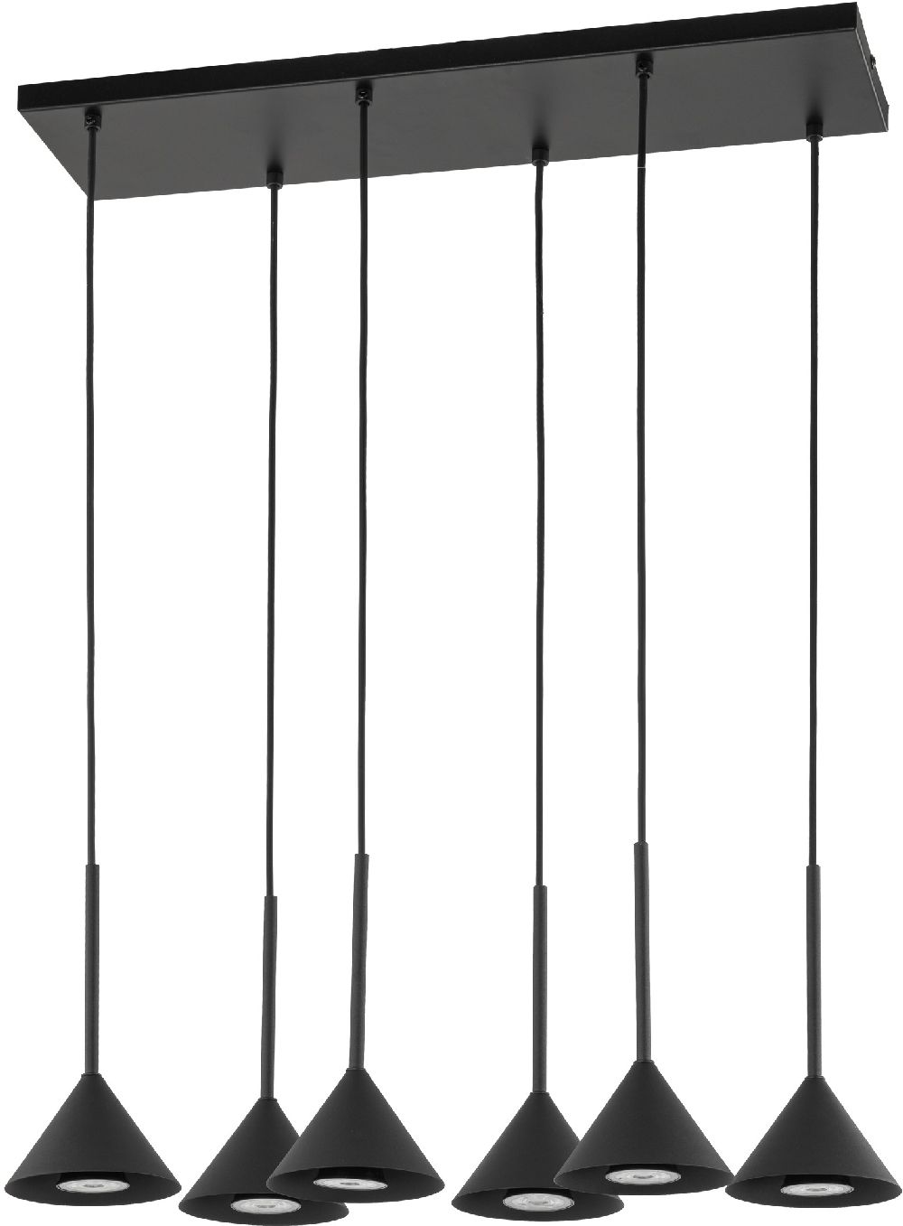 TK Lighting Cono Pendelleuchte 6x10 W schwarz 10306