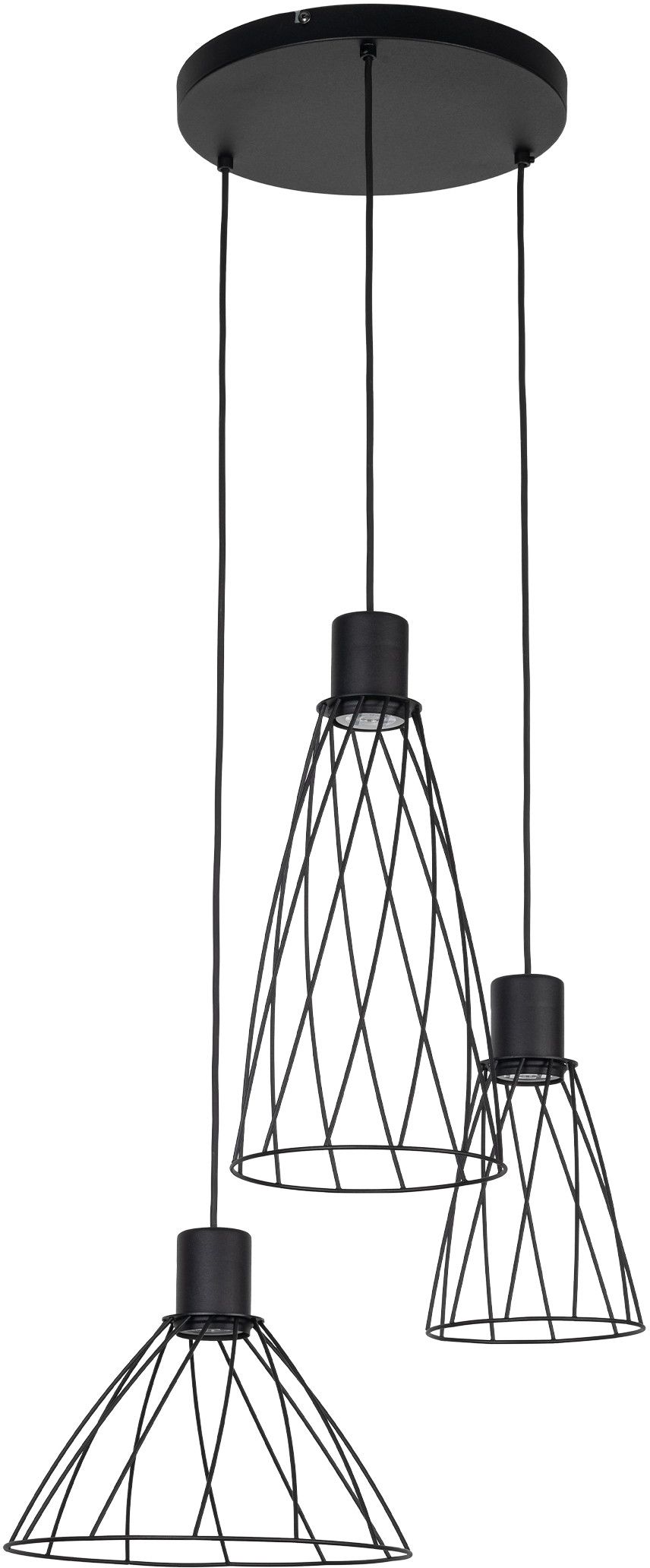 TK Lighting Modesto Pendelleuchte 3x10 W schwarz 10187