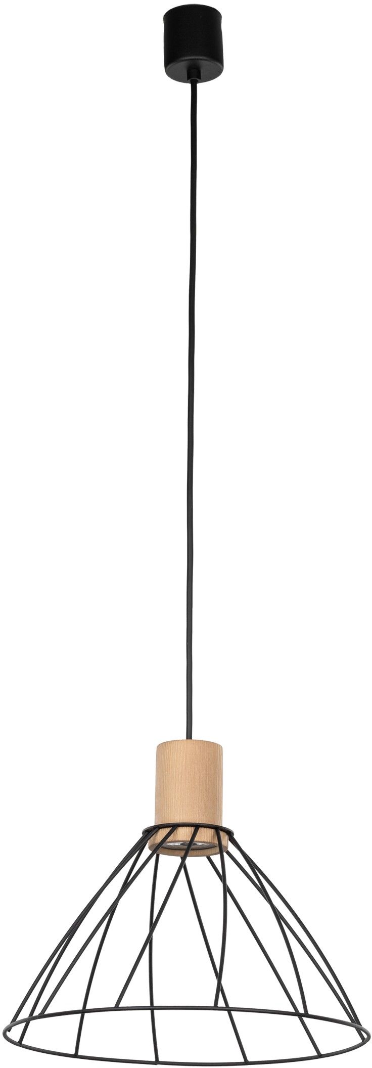 TK Lighting Modesto Pendelleuchte 1x10 W schwarz-holz 10156