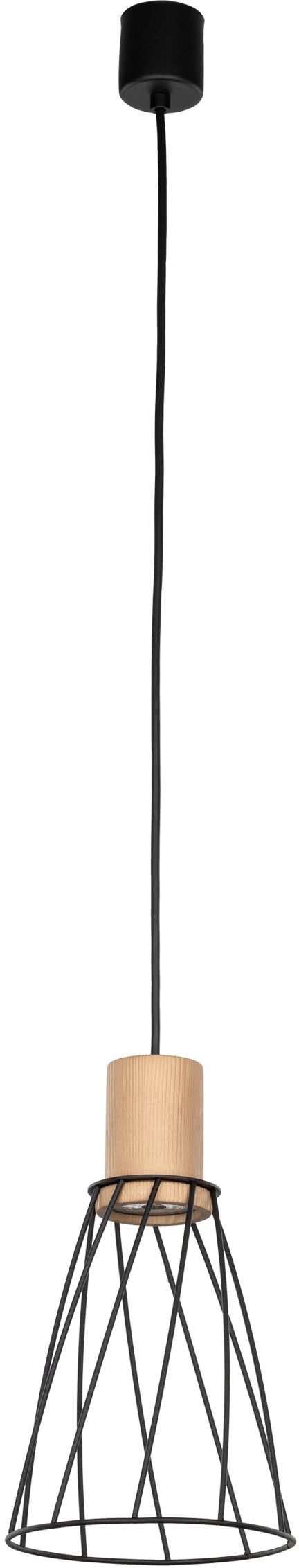 TK Lighting Modesto Pendelleuchte 1x10 W schwarz-holz 10155