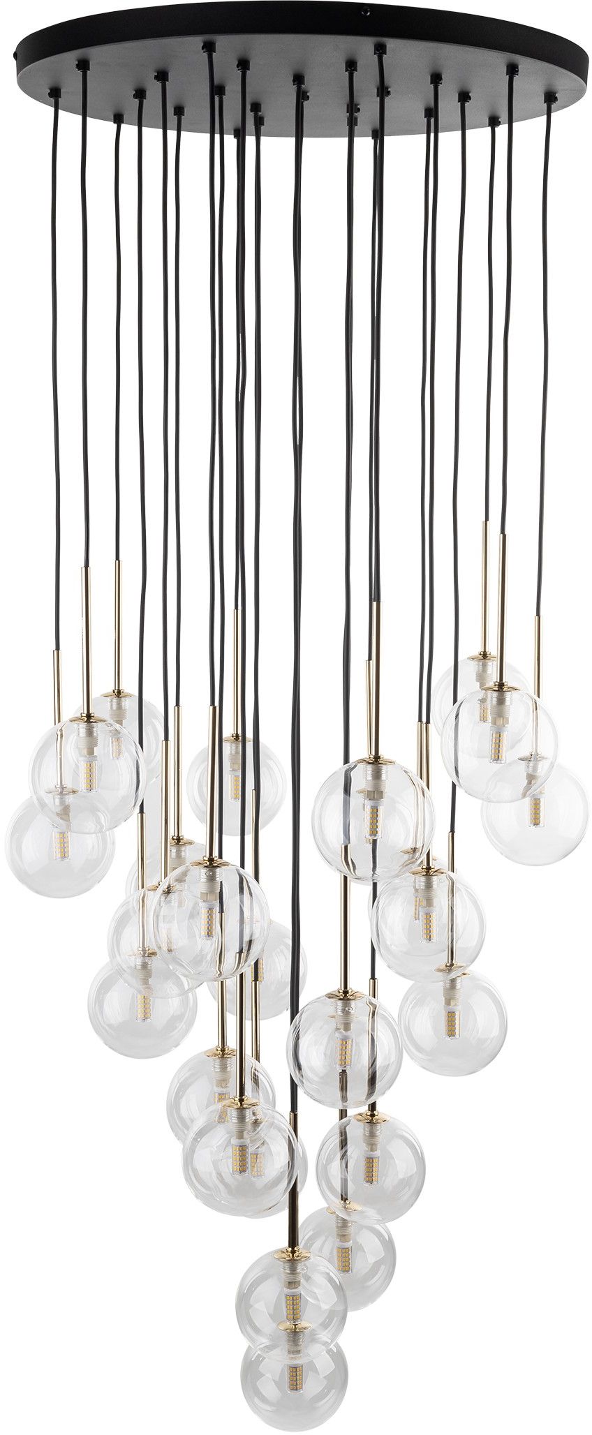 TK Lighting Nilos Pendelleuchte x W schwarz-gold 10099