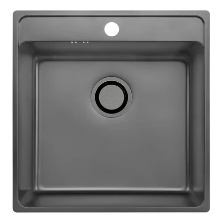 Laveo Besos Stahlspüle 49x48 cm graphit SLB_510T