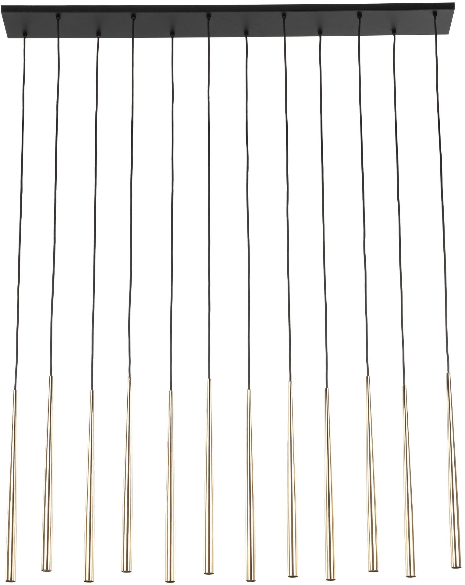 TK Lighting Piano Pendelleuchte x8 W schwarz-gold 10119