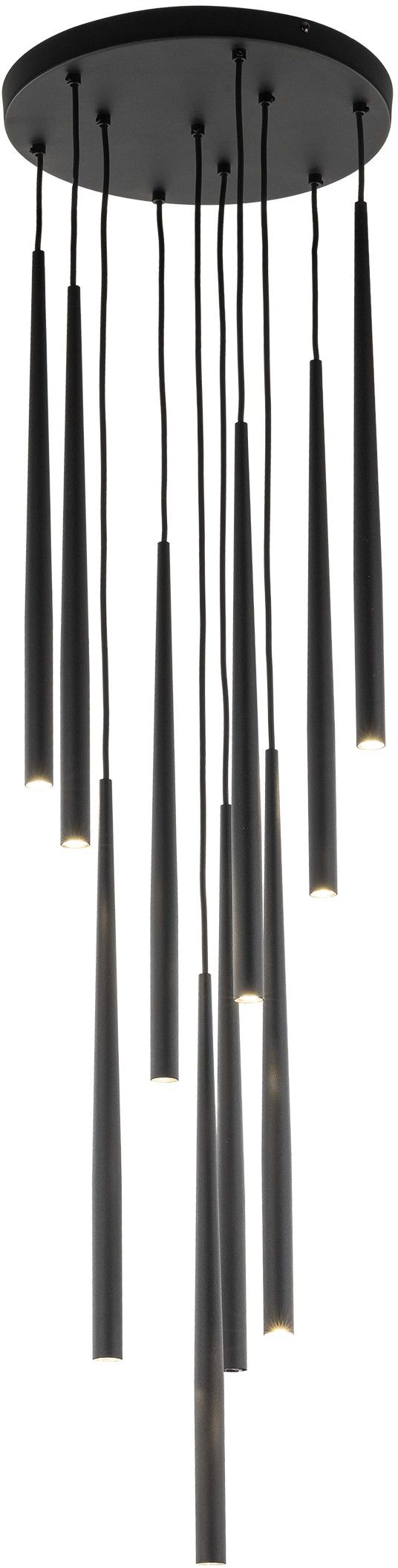 TK Lighting Piano Pendelleuchte x8 W schwarz 10114