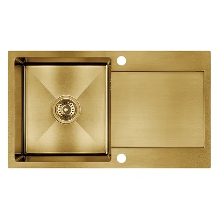 Laveo Marmara stahlspüle 76x44 cm gold SAM_G11T