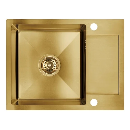 Laveo Marmara stahlspüle 57x44 cm gold SAM_G13T