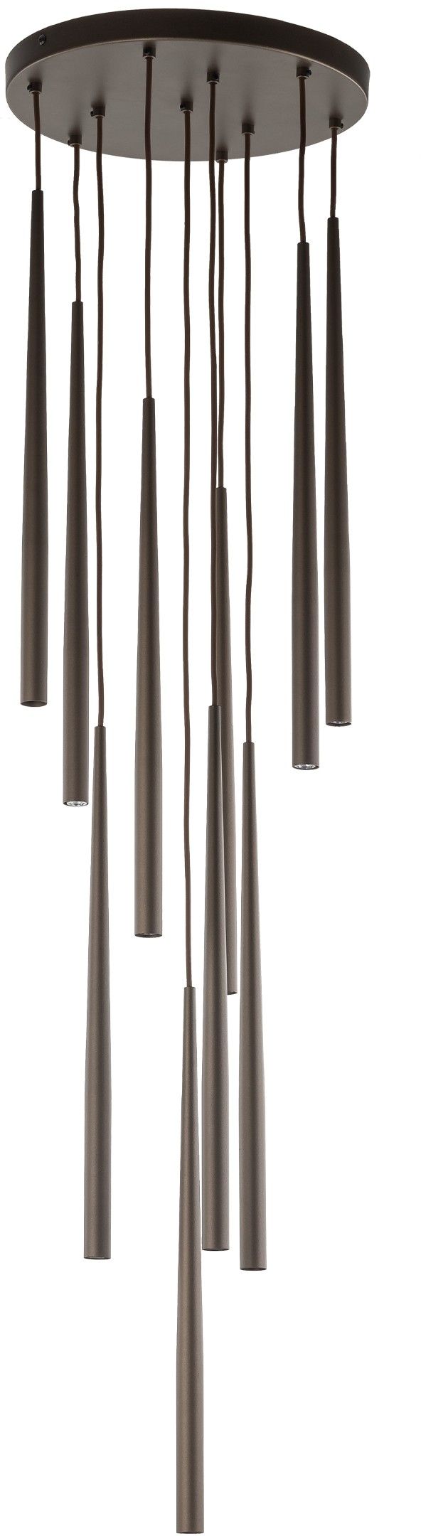 TK Lighting Piano Pendelleuchte x8 W braun 10110