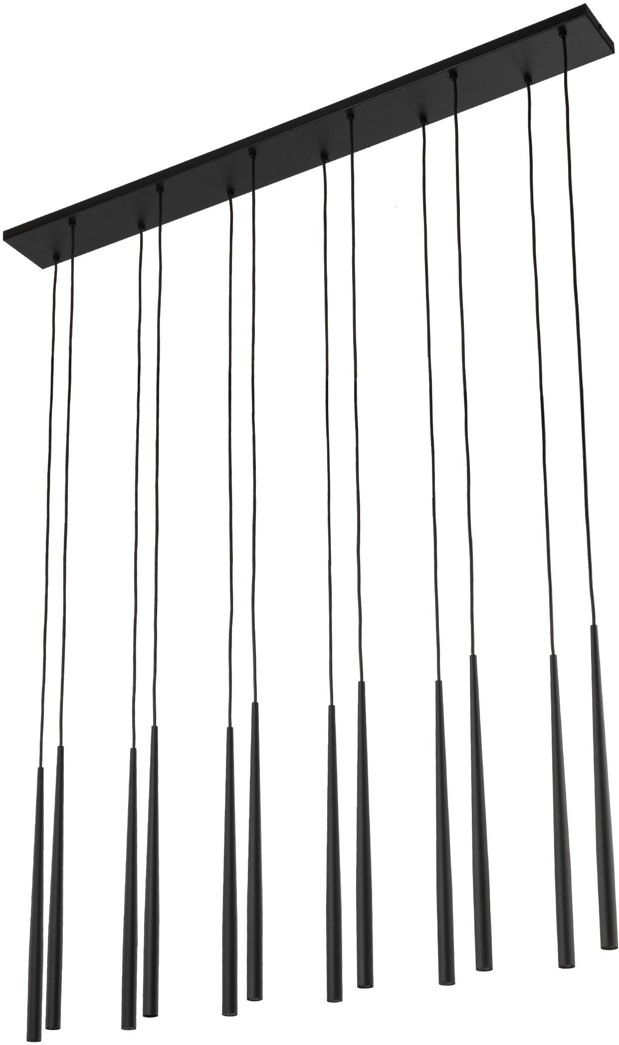 TK Lighting Piano Pendelleuchte x8 W schwarz 10115