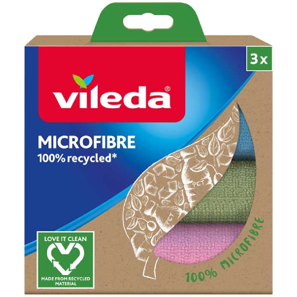 Vileda Mikrofibra 100% Recycled Reinigungstuch-Set 168310