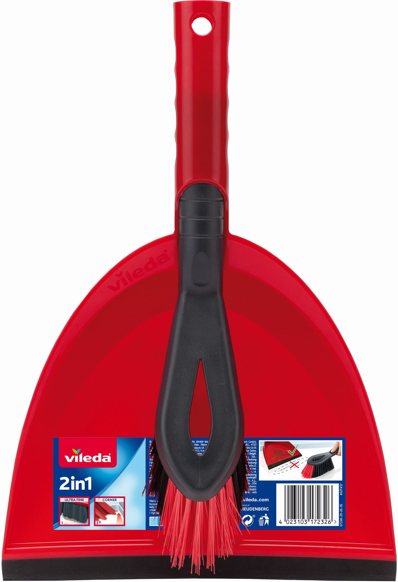 Vileda 2w1 Kehrschaufel mit Handfeger 141742