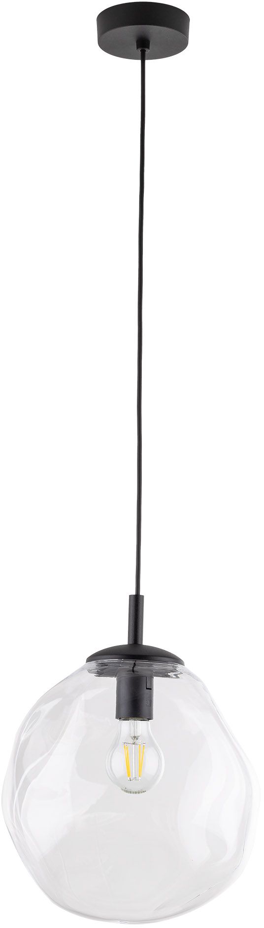 TK Lighting Sol Pendelleuchte 1x15 W schwarz-transparent 10082