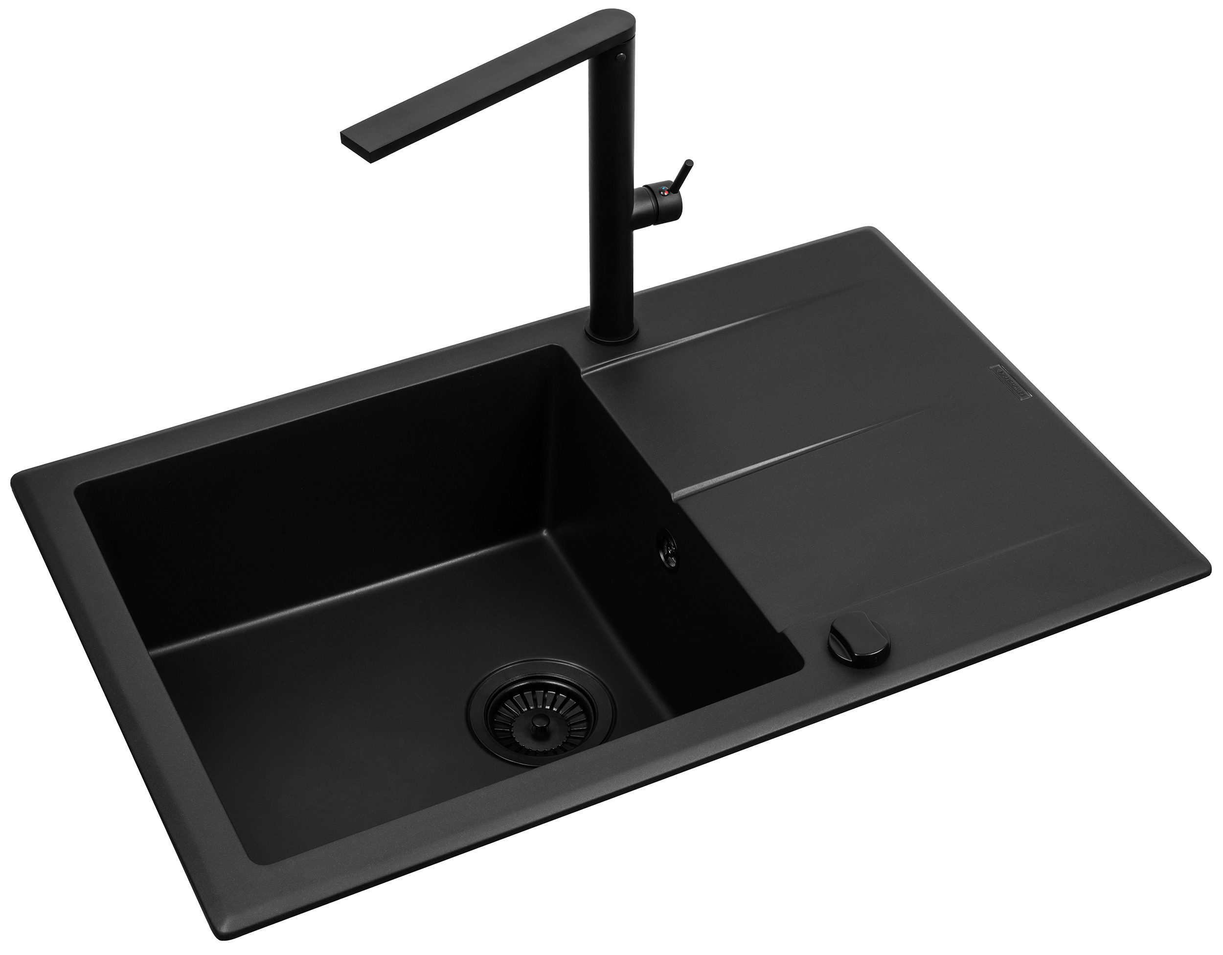 Pyramis Keros Waschbecken mit Wasserhahn schwarz/schwarz 070247001BT