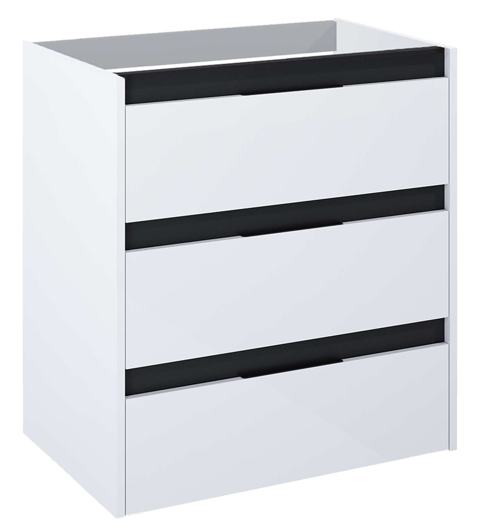 Roca Alpine Kabinett 68.5x45.2x74 cm Unterschrank hängend weiß-schwarz A857867606