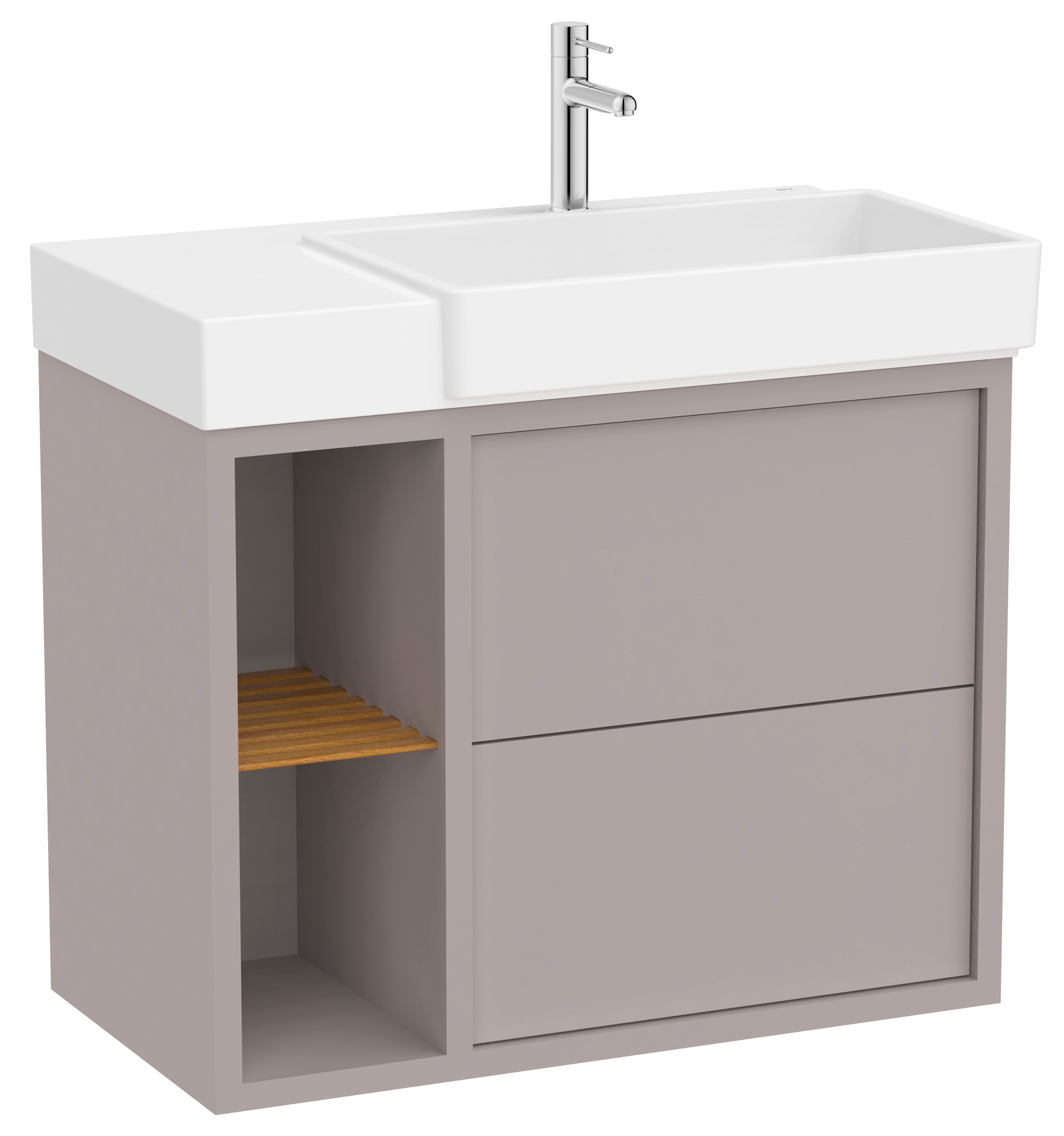 Roca Tura Waschbecken mit Unterschrank 100 cm grau A852027559