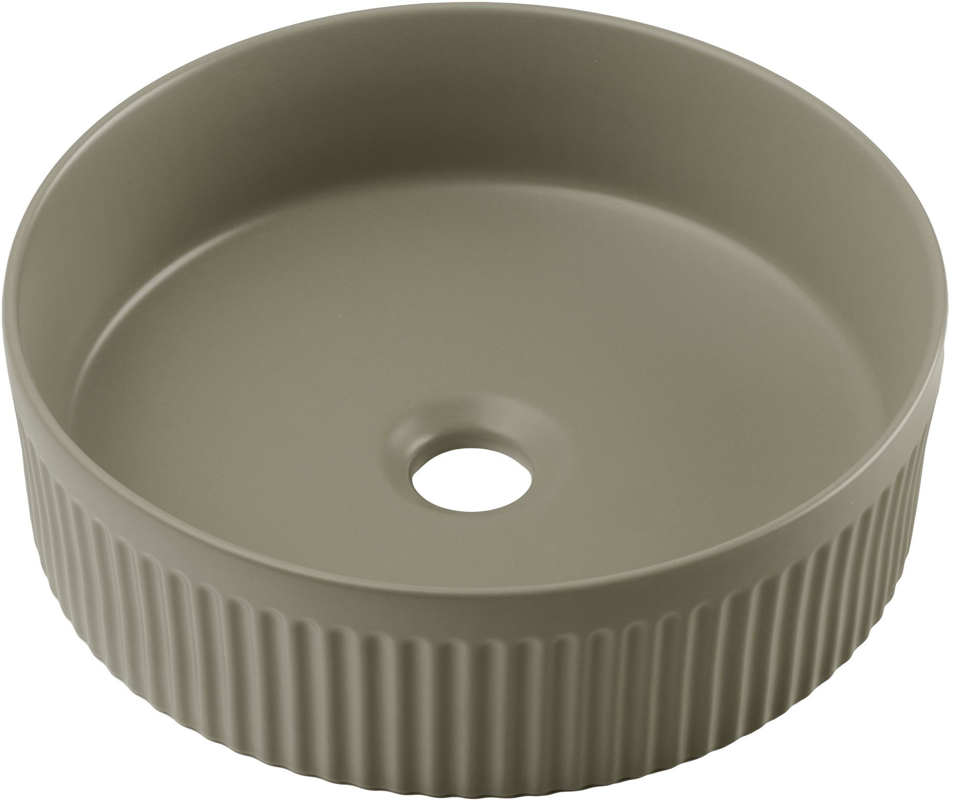 Comad Beyond Waschbecken 36x36 cm rund Aufsatzwaschbecken grün BEYOND 2 OLIVER GREEN ( E-6565 )