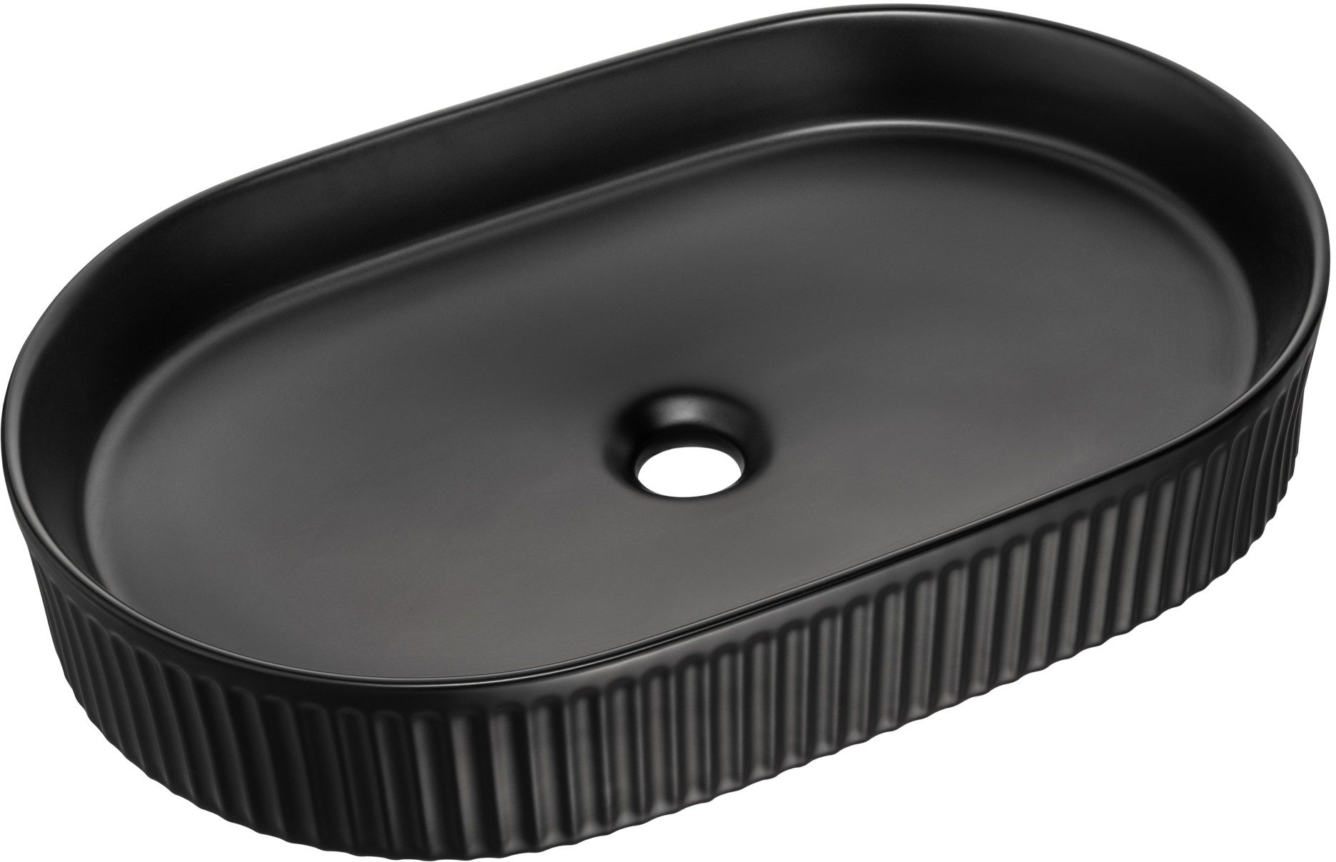 Comad Beyond Waschbecken 56x36 cm oval Aufsatzwaschbecken schwarz BEYOND 3 BLACK ( E-6531 )