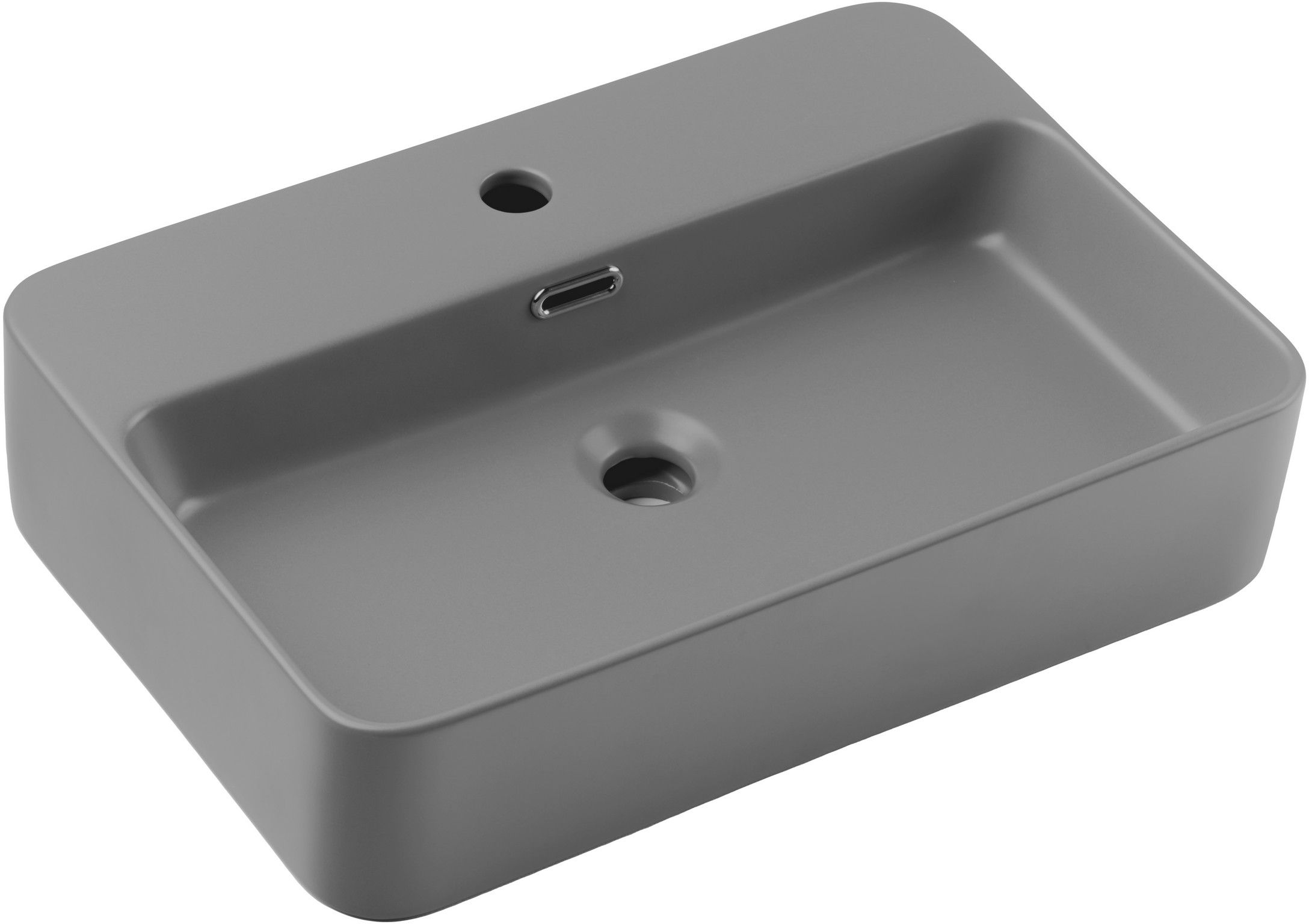 Comad Trust 2 Waschbecken 55x38 cm rechteckig Aufsatzwaschbecken grauer Stein TRUST 2 MATT LIGHT GREY ( E-6282 )