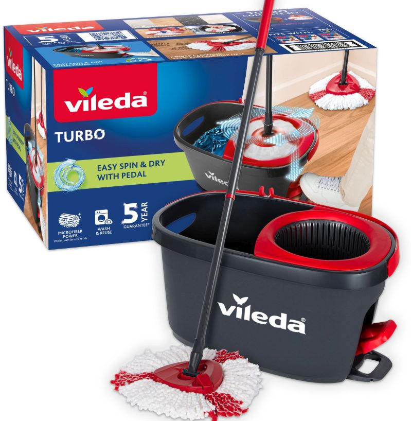 Vileda Turbo Mit Eimer und Stock wischen 163422