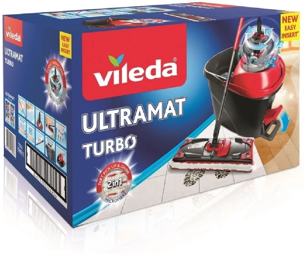 Vileda Ultramax Turbo Mit Eimer und Stock wischen 163425