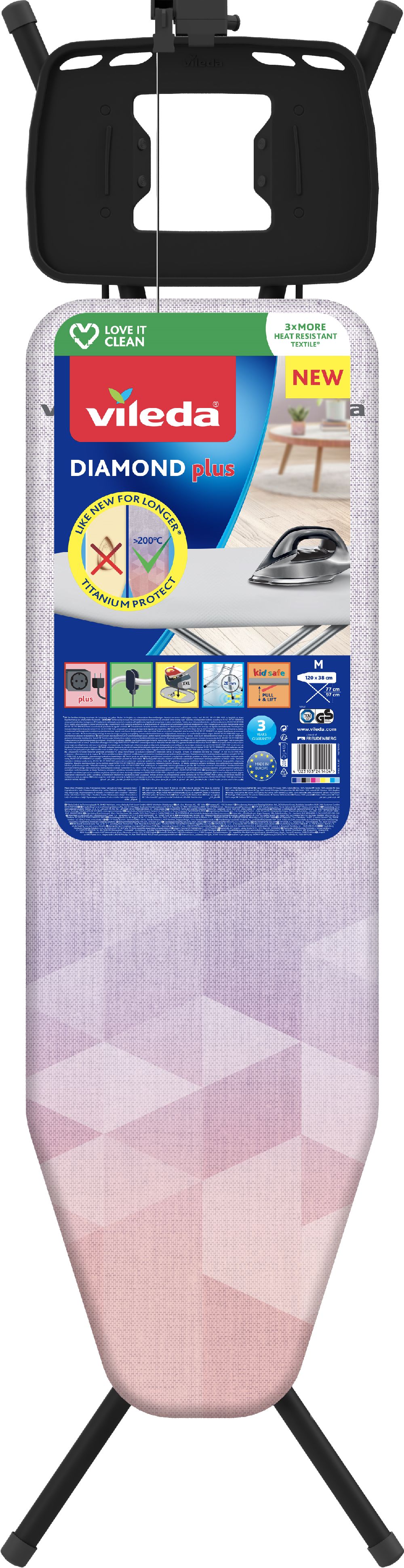 Vileda Diamond Plus Bügelbrett 169x44 cm 173270