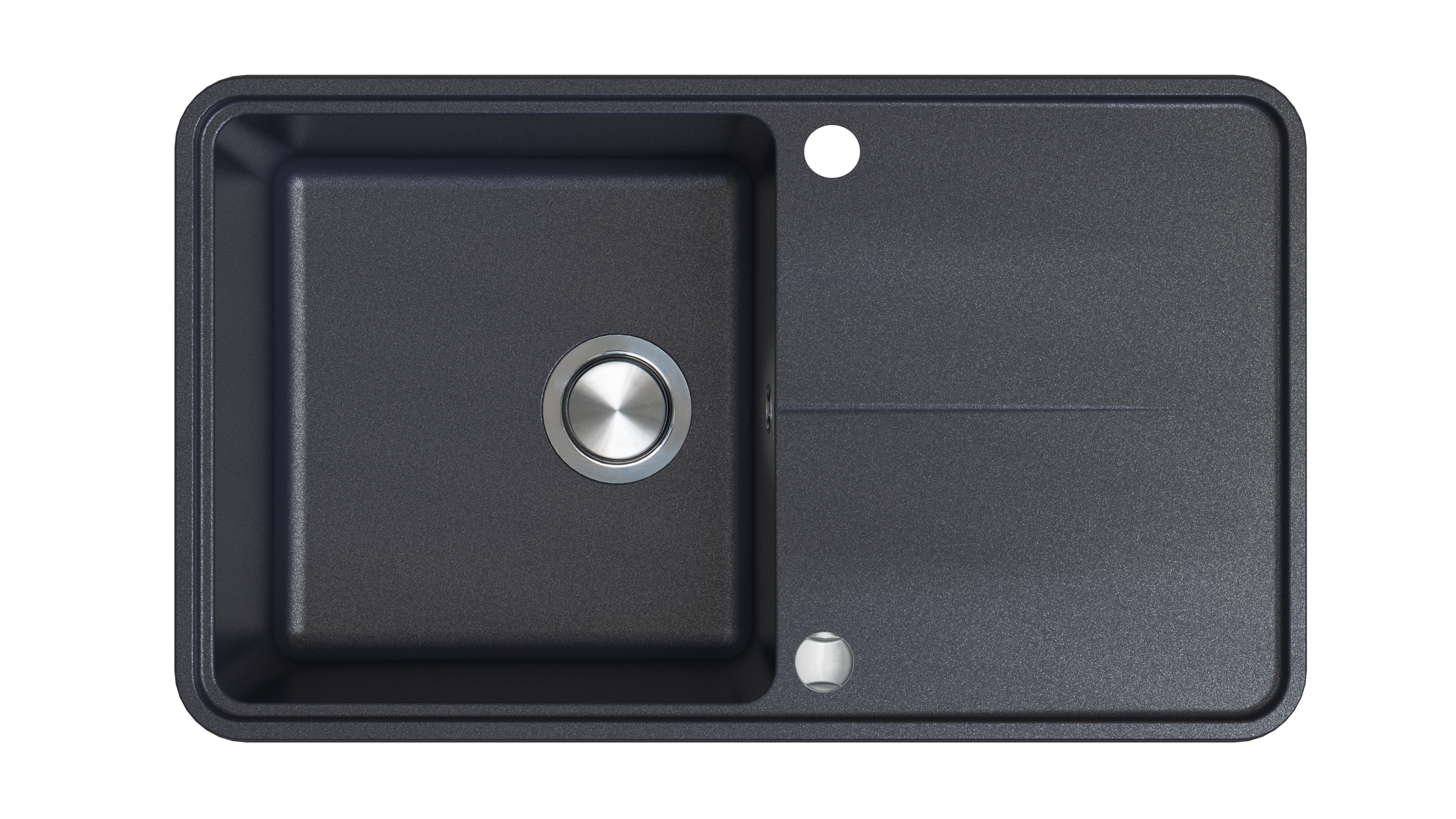 Berg Victoria Granitspüle 78x50 cm schwarz-grau/graphit/onyx BRV1411