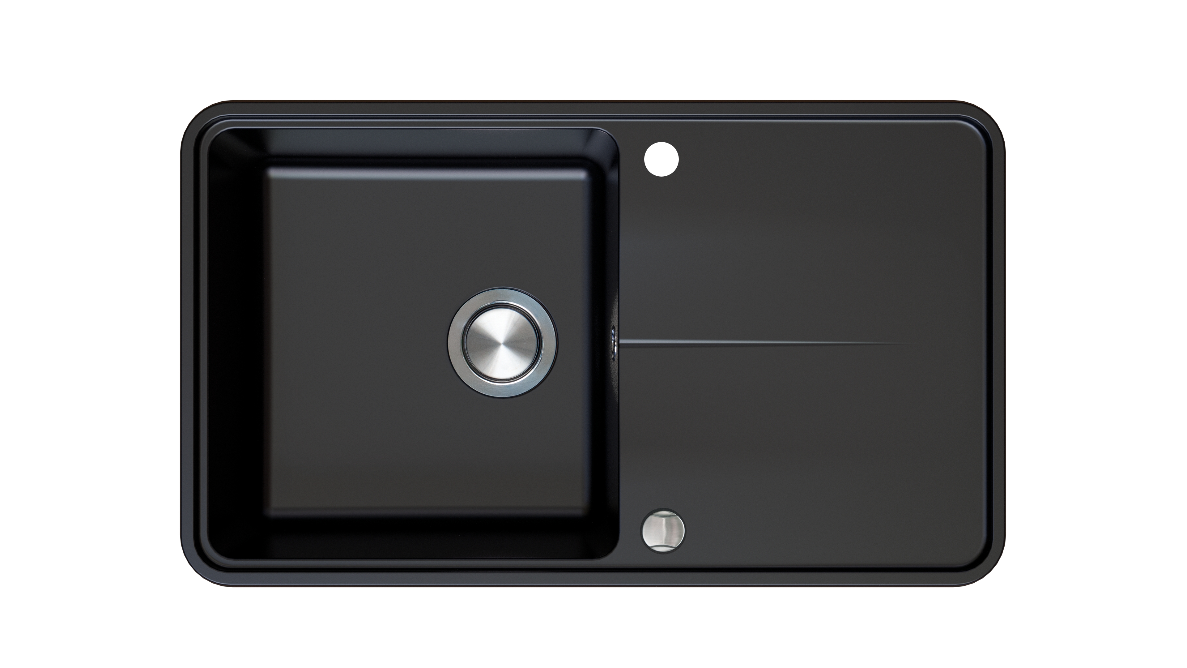 Berg Victoria Granitspüle 78x50 cm schwarz BRV1911