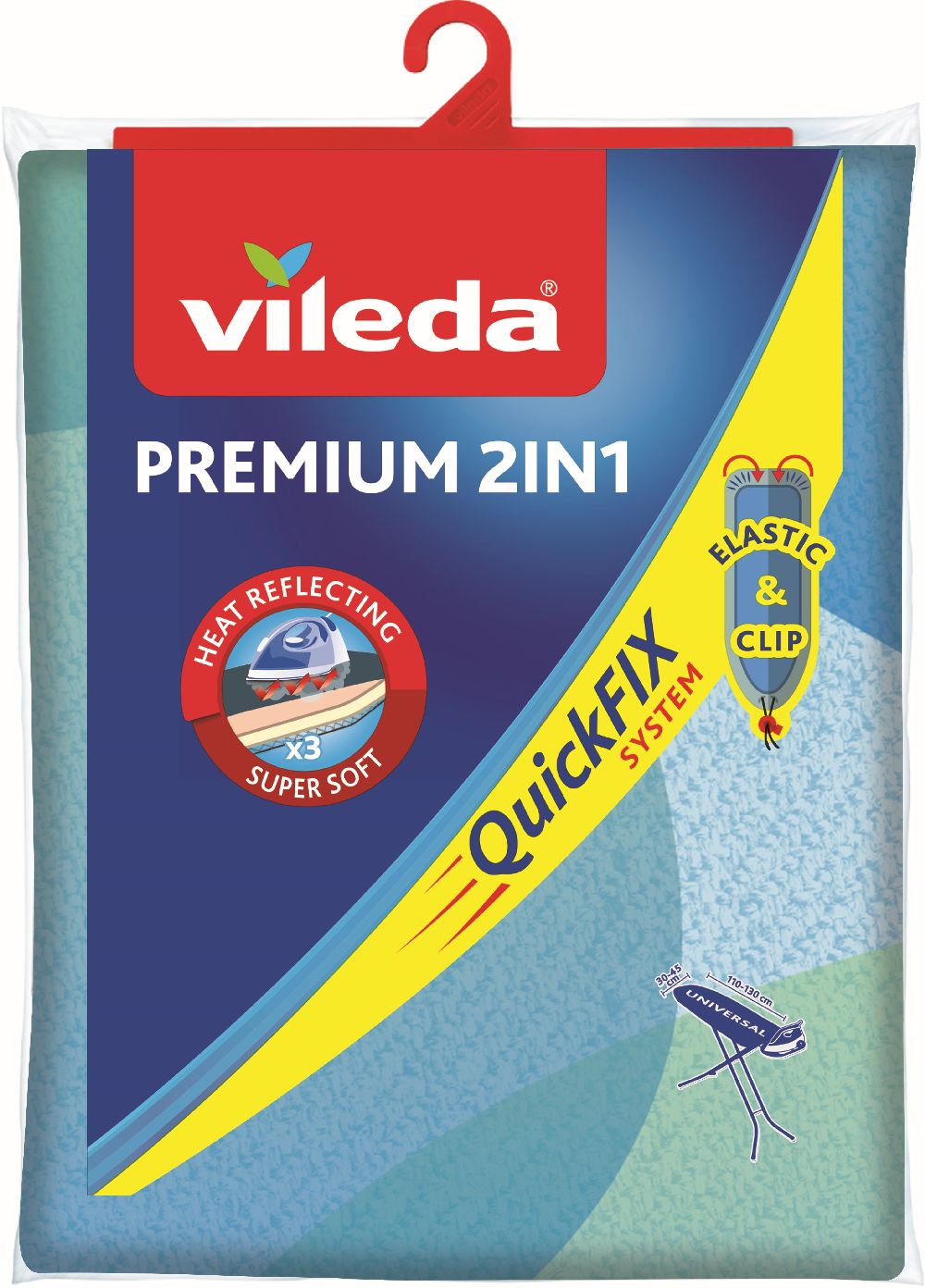 Vileda Premium 2in1 Bügelbrettbezug 130x45 cm 172217