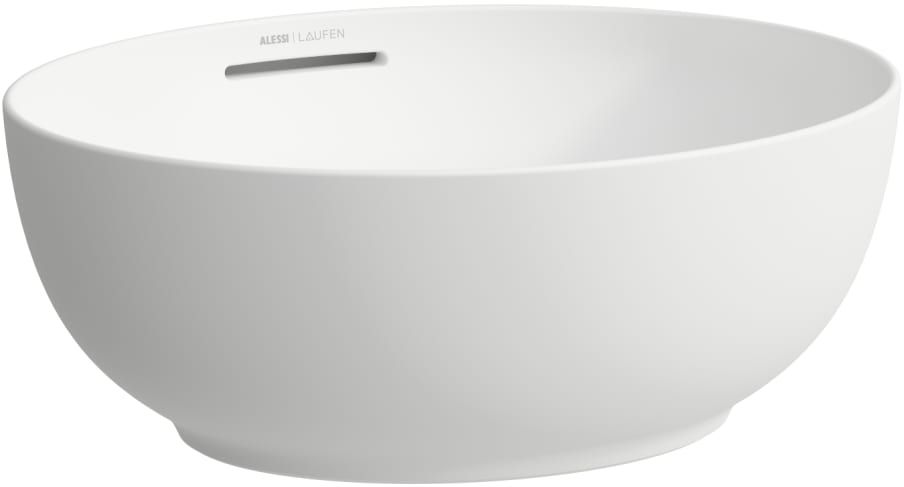 Laufen Ilbagnoalessi Waschbecken 45x40 cm oval Aufsatzwaschbecken weiß matte H8189767571091