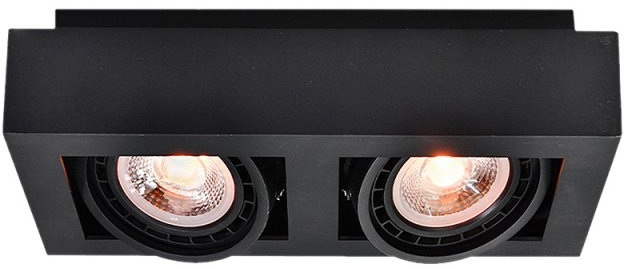 GTV Loid Deckenlampe 2x40 W schwarz OS-LOID-2GU10-10-DEC