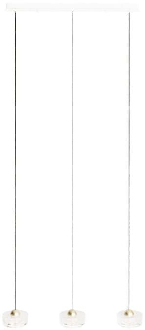 MaxLight Lipari Pendelleuchte 3x22 W transparent-gold P0545