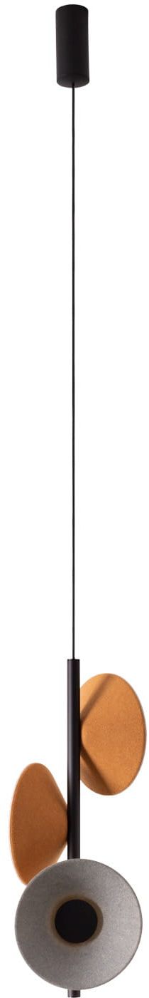 MaxLight Puro Pendelleuchte x8 W grau/aschfarben-gelb P0564