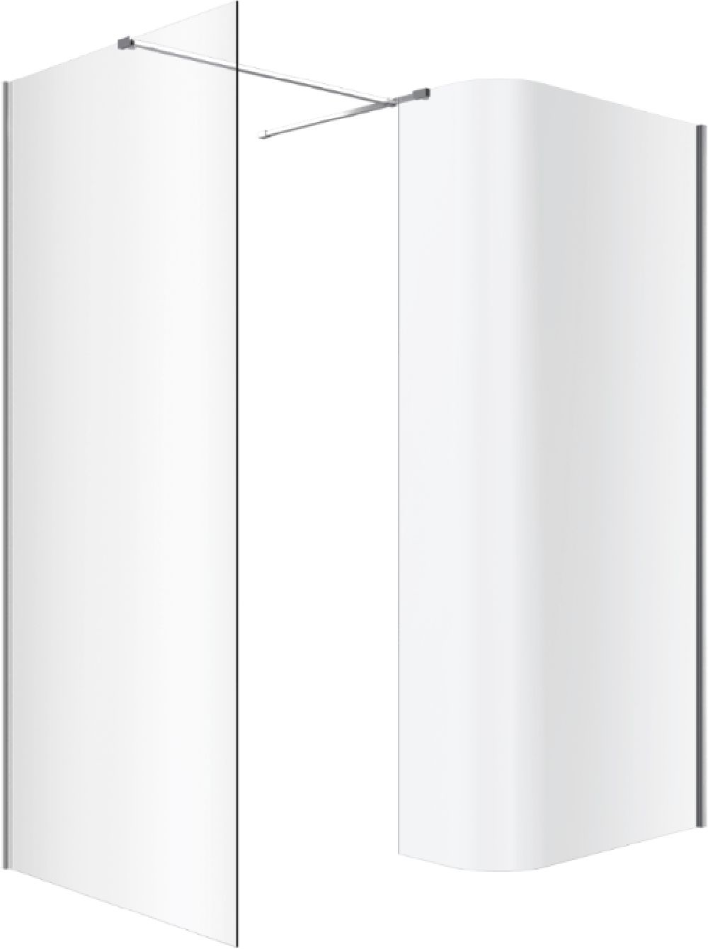 Set Begehbare Duschwand Excellent Vidoq KAEX.1507.930.LP.CR, Begehbare Duschwand Excellent Vidoq KAEX.1506.900.LP.CR