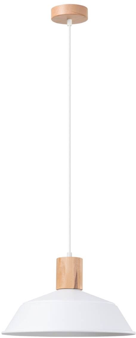 Sollux Lighting Fano Pendelleuchte 1x15 W weiß-holz SL.1321
