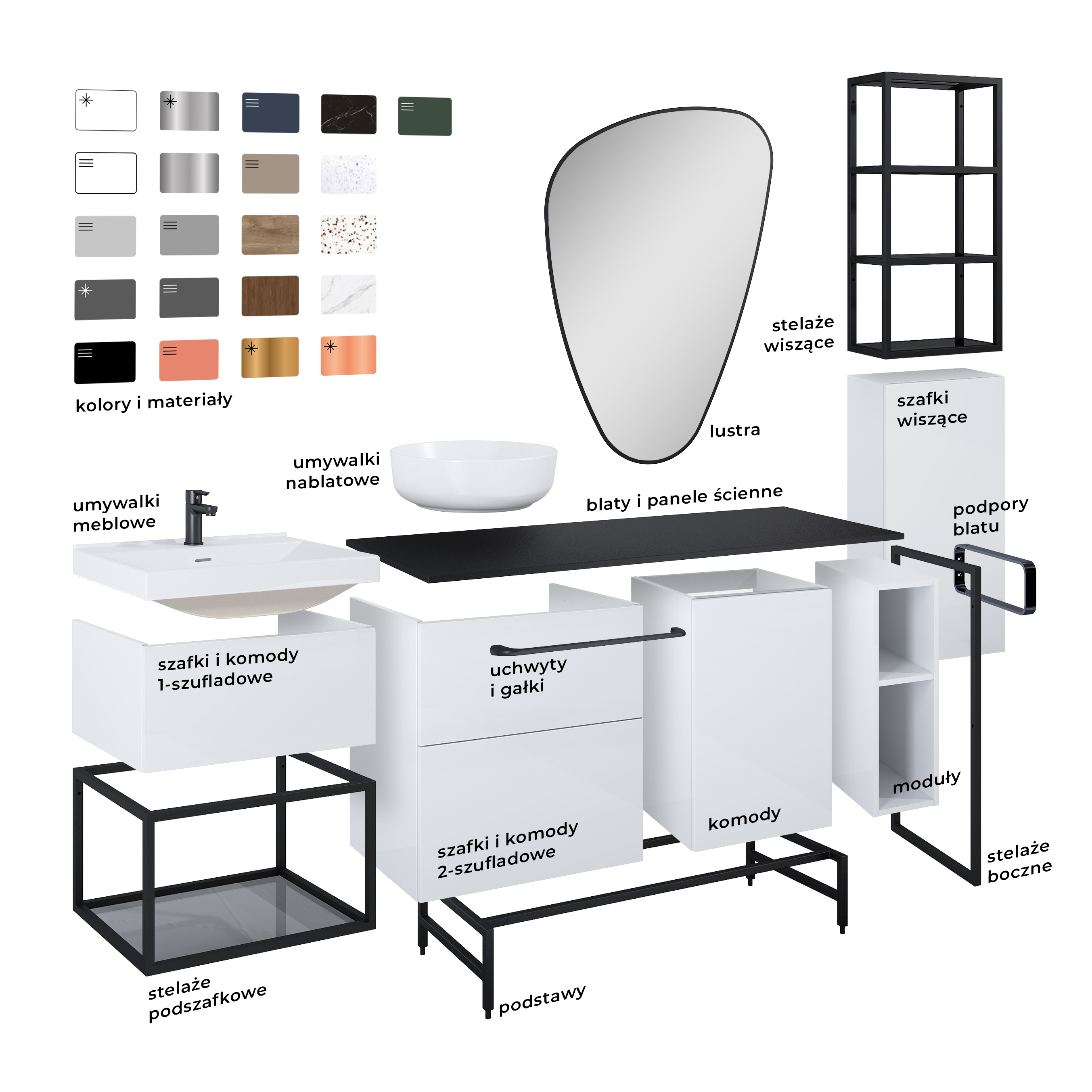 Elita Look Kabinett 100x44.9x63.5 cm Unterschrank hängend eiche RE011000027050