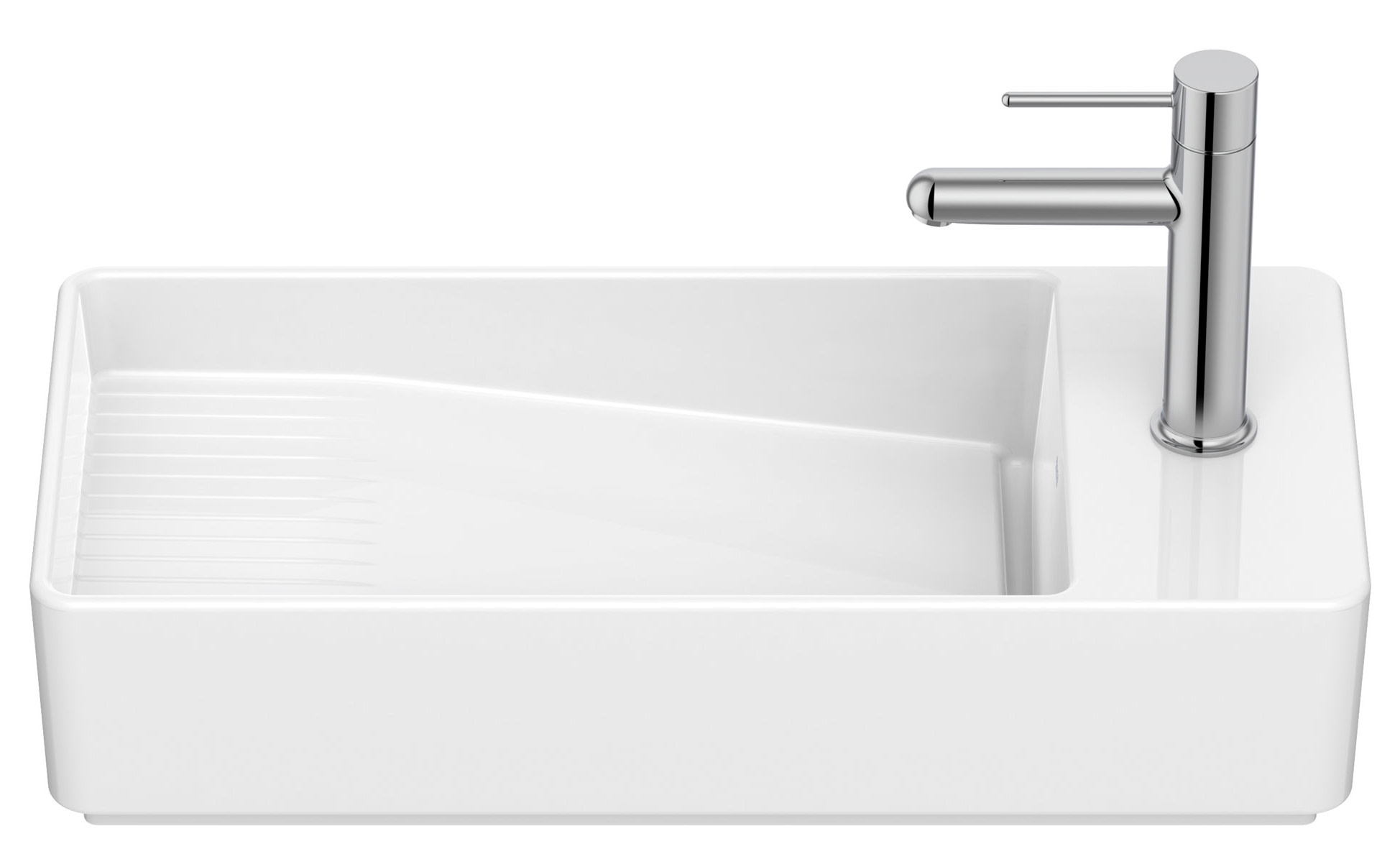 Roca Tura Waschbecken 55x27.5 cm rechteckig Klassisch-Aufsatzwaschbecken weiß A327692000